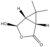 (1R, 4R, 5S) 4-hydroxy-6,6-dimethyl-3-Oxabicyclo[3.1.0]hexan-2-one Structure