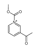 3-acetyl-N-(methoxycarbonyl)pyridinium ion Structure