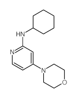 N-cyclohexyl-4-morpholin-4-yl-pyridin-2-amine结构式