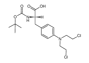 (S)-3-(4-(bis(2-chloroethyl)amino)phenyl)-2-(tert-butoxycarbonylamino)propanoic acid Structure