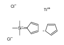 cyclopenta-1,3-diene,cyclopenta-2,4-dien-1-yl(trimethyl)silane,titanium(4+),dichloride Structure