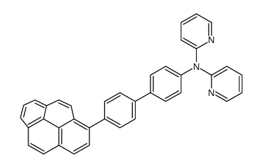 N-[4-(4-pyren-1-ylphenyl)phenyl]-N-pyridin-2-ylpyridin-2-amine结构式