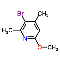 3-溴-6-甲氧基-2,4-二甲基吡啶结构式