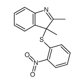 2,3-dimethyl-3-((2-nitrophenyl)thio)-3H-indole结构式