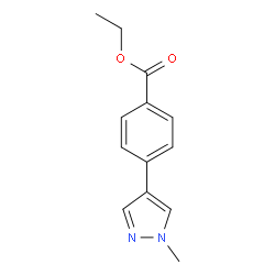 4-(1-甲基-1H-吡唑-4-基)苯甲酸乙酯结构式