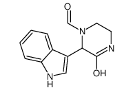 1-Piperazinecarboxaldehyde, 2-(1H-indol-3-yl)-3-oxo-结构式