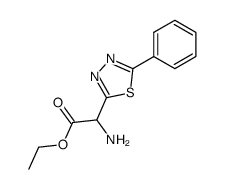 ethyl α-amino-2-phenyl-1,3,4-thiadiazol-5-ylacetate Structure
