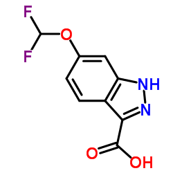 6-(二氟甲氧基)-1H-吲唑-3-羧酸结构式