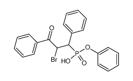 (2-bromo-3-oxo-1,3-diphenyl-propyl)-phosphonic acid monophenyl ester结构式