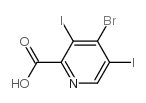4-Bromo-3,5-diiodopyridine-2-carboxylic acid结构式