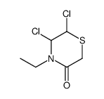 5,6-dichloro-4-ethylthiomorpholin-3-one Structure