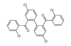 2,2'-Bis(o-chlorobenzoyl)-4,4'-dichlorobiphenyl结构式