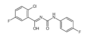 2-chloro-5-fluoro-N-[(4-fluorophenyl)carbamoyl]benzamide Structure