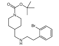 1-Boc-4-([2-(2-溴苯基)-乙基氨基]-甲基)-哌啶结构式