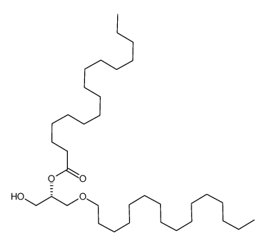 2-O-hexadecanoyl-1-O-hexadecyl-sn-glycerol Structure