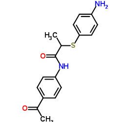 N-(4-Acetylphenyl)-2-[(4-aminophenyl)sulfanyl]propanamide Structure