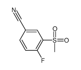 4-氟-3-(甲基磺酰基)苄腈结构式