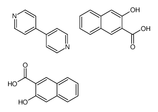 3-hydroxynaphthalene-2-carboxylic acid,4-pyridin-4-ylpyridine Structure