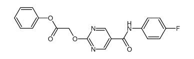 [5-(4-fluorophenylcarbamoyl)pyrimidin-2-yloxy]acetic acid phenyl ester结构式