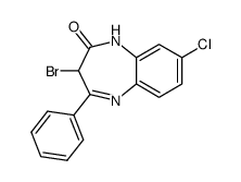 3-bromo-4-phenyl-8-chloro-2,3-dihydro-1H-1,5-benzodiazepinone-2 Structure
