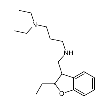 N',N'-diethyl-N-[(2-ethyl-2,3-dihydro-1-benzofuran-3-yl)methyl]propane-1,3-diamine结构式
