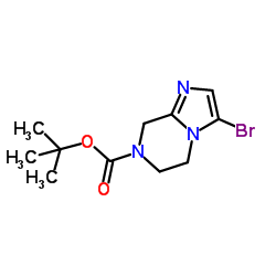 3-溴-5,6-二氢咪唑并[1,2-A]吡嗪-7(8H)-甲酸叔丁酯结构式