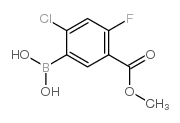 (2-Chloro-4-fluoro-5-(methoxycarbonyl)phenyl)boronic acid Structure