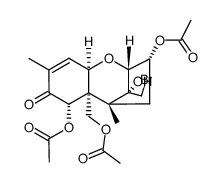 3α,7α,15-triacetoxy-13-bromo-12-hydroxytrichothec-7-en-8-one结构式