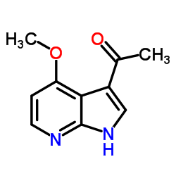 1-(4-甲氧基-1H-吡咯并[2,3-B]吡啶-3-基)乙酮结构式