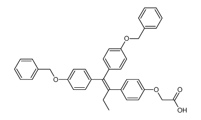 2-(4-(1,1-bis(4-(benzyloxy)phenyl)but-1-en-2-yl)phenoxy)acetic acid结构式