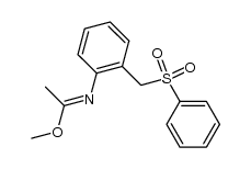 methyl N-(2-((phenylsulfonyl)methyl)phenyl)acetimidate Structure