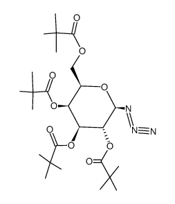 2,3,4,6-tetra-O-pivaloyl-β-D-galactopyranosyl azide结构式