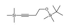 tert-butyl-dimethyl-(4-trimethylsilylbut-3-ynoxy)silane结构式