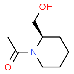 2-Piperidinemethanol, 1-acetyl-, (2R)- (9CI) Structure
