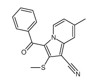3-benzoyl-7-methyl-2-methylsulfanylindolizine-1-carbonitrile Structure