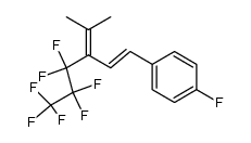 (E)-1-fluoro-4-(4,4,5,5,6,6,6-heptafluoro-3-(propan-2-ylidene)hex-1-en-1-yl)benzene结构式