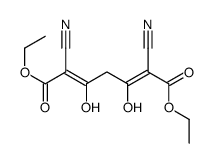 diethyl 2,6-dicyano-3,5-dihydroxyhepta-2,5-dienedioate结构式