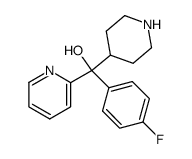 α-(4-fluorophenyl)-α-(pyridin-2-yl)-4-piperidinemethanol结构式