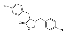 3,4-bis[(4-hydroxyphenyl)methyl]oxolan-2-one Structure