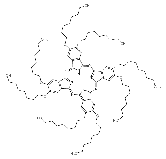 2,3,9,10,16,17,23,24-八辛氧基-29H,-31H-酞菁染料结构式