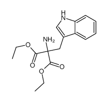 diethyl 2-amino-2-(1H-indol-3-ylmethyl)propanedioate结构式