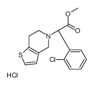 methyl (2S)-2-(2-chlorophenyl)-2-(6,7-dihydro-4H-thieno[3,2-c]pyridin-5-yl)acetate,hydrochloride Structure