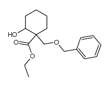 2-Benzyloxymethyl-2-ethoxycarbonylcyclohexanol结构式