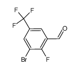 3-bromo-2-fluoro-5-(trifluoromethyl)benzaldehyde Structure