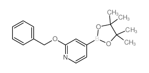 2-(苄氧基)-4-(4,4,5,5-四甲基-1,3,2-二氧硼杂环戊烷-2-基)吡啶结构式