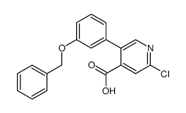 2-chloro-5-(3-phenylmethoxyphenyl)pyridine-4-carboxylic acid Structure