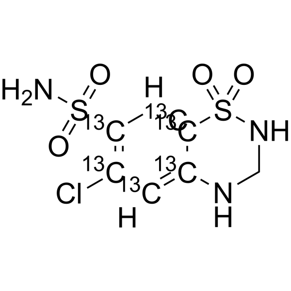 Hydrochlorothiazide-13C6 Structure