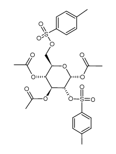 1,3,4-tri-O-acetyl-2,6-di-O-p-tolylsulfonyl-α-D-glucopyranose Structure