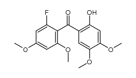 (2-fluoro-4,6-dimethoxyphenyl)(2-hydroxy-4,5-dimethoxyphenyl)methanone Structure