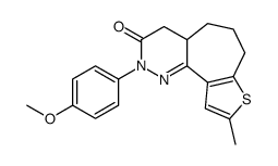 2-(4-methoxyphenyl)-9-methyl-4a,5,6,7-tetrahydro-4H-thieno[1,2]cyclohepta[4,6-d]pyridazin-3-one结构式